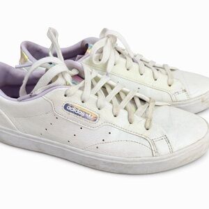 Adidas White and Purple Sneakers